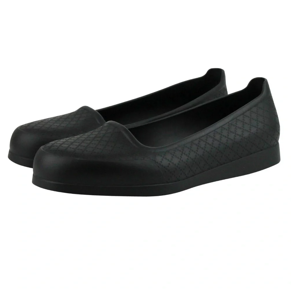 GUCCI Men's New Gucci Black Rubber Overshoe/Shoe Cover w/Diamante Pattern 11
